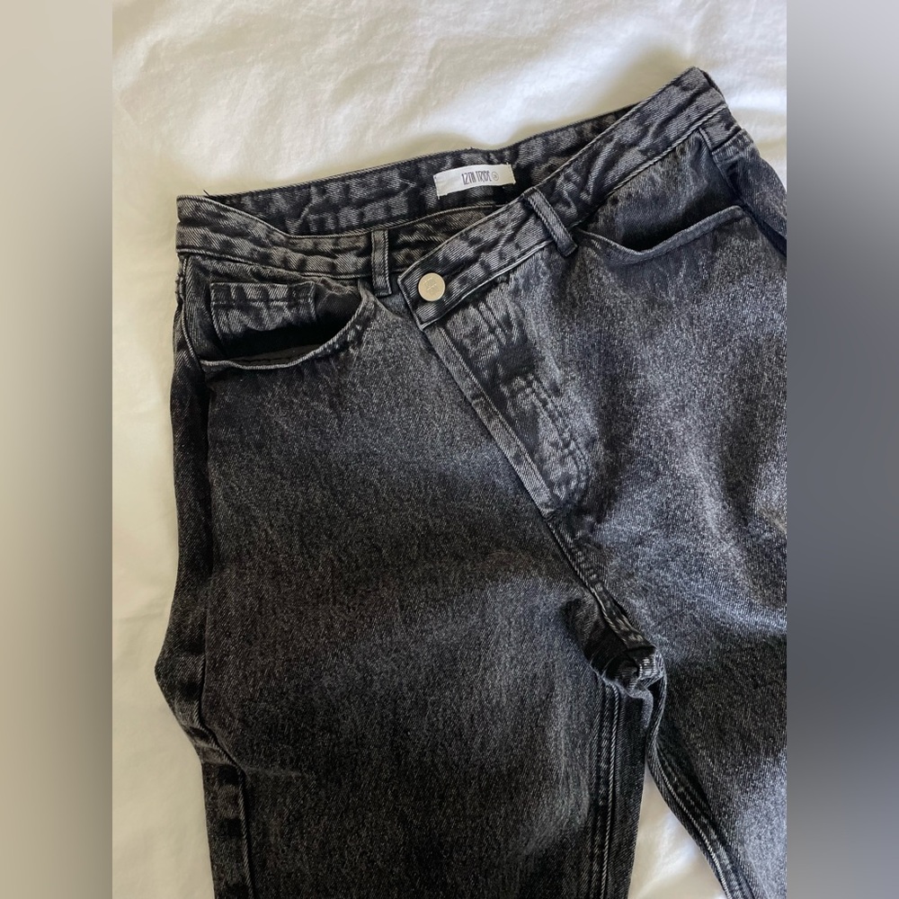 12th Tribe Black Washed High-Waist Jeans